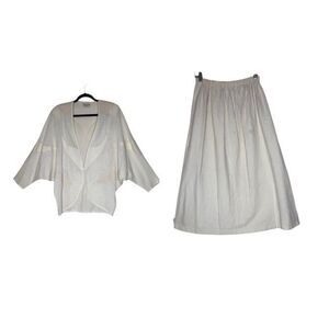 Vintage Sissies X Pierre Lamonte Ivory 2 Pc. Jacket & Skirt Set Sz S Classic